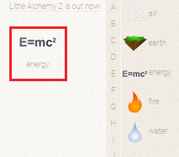 Little Alchemy energy