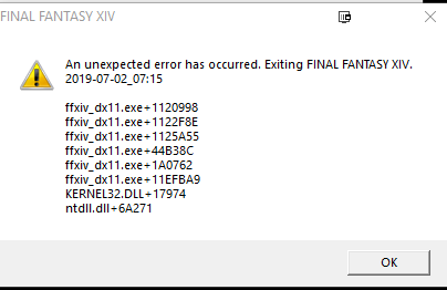 ffxiv launcher error
