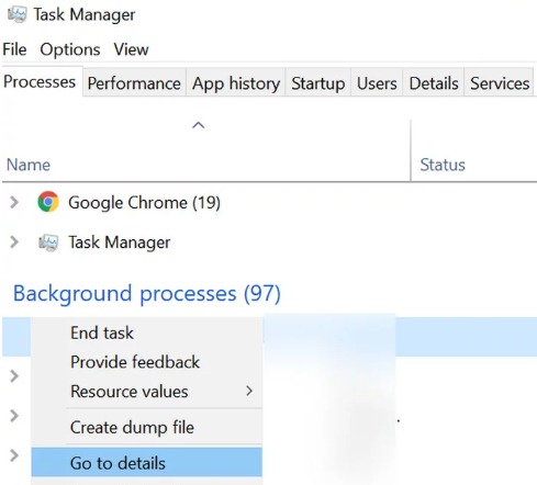 Task Manager Dev Error 6068