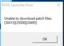 unable to files