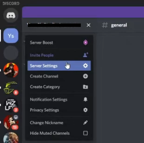 How to delete a discord server