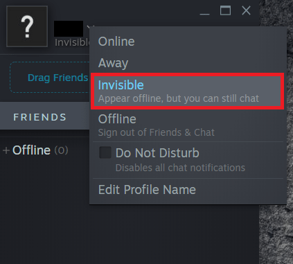 How to Appear Offline On Steam (Main Menu)
