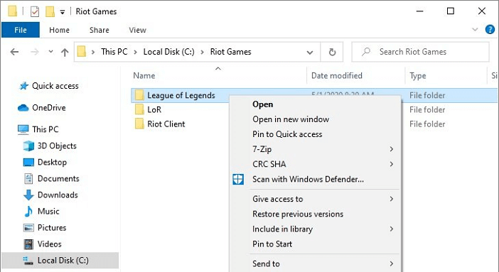 how to uninstall league of legends