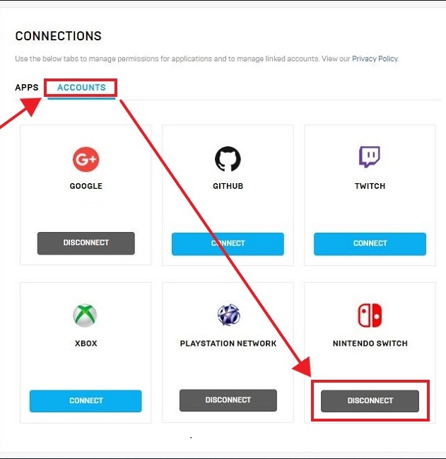 Connection tab