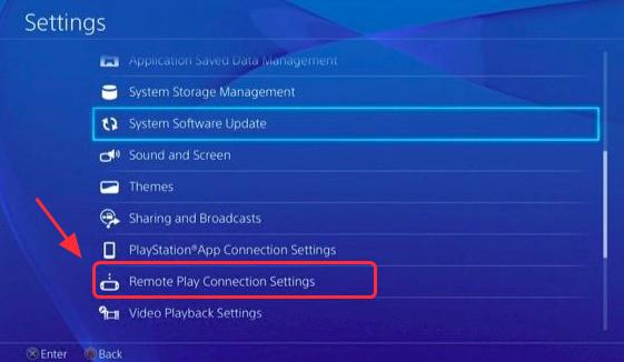 Remote Play connection