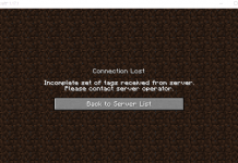 Incomplete Set of Tags Received from Server Minecraft